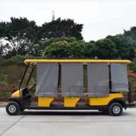 工廠直營電動(dòng)觀光車 工廠接待車 校園擺渡車 適用于旅游觀光  四輪 黃色