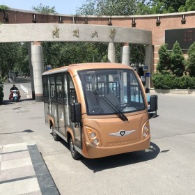 廠家供應 14座電動觀光車 封閉帶空調 旅游景區觀光車 接待擺渡車