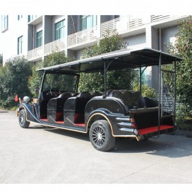 復古鐵殼老爺車 公園景區電動觀光車 用于酒店賓館接待 12座