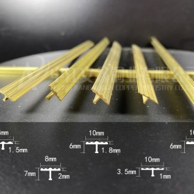 定做t型銅條 大理石樓梯防滑銅條 裝飾銅條 梅花形裝飾防滑銅條 銅防滑條