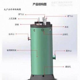 成都污水提升泵生產廠家 生產銷售一體化污水設備 成品玻璃鋼化糞池