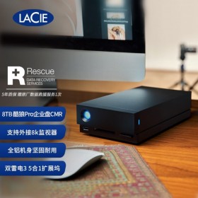 雷孜LaCie 8TB Type-C/雷電3 DP端口 USB3.0 CF卡槽 SD卡槽 桌面硬盤 1big Dock 存儲(chǔ)塢站