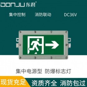 廣東東君照明 防爆標志燈 壁掛疏散指示 防腐 A型 全鋁 IP65 鋼化玻璃 3W 集中電源 集中控制 DJ-01S