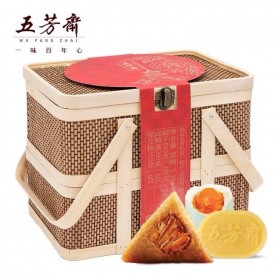 五芳齋粽子團購 韻味五芳竹籃禮盒1290g 端午禮品