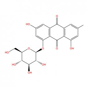 【樂美天】大黃素-8-O-β-D-葡萄糖苷（Anthraglycoside B） CAS No：23313-21-5  HPLC≥98%  20mg/支分析標準品對照品