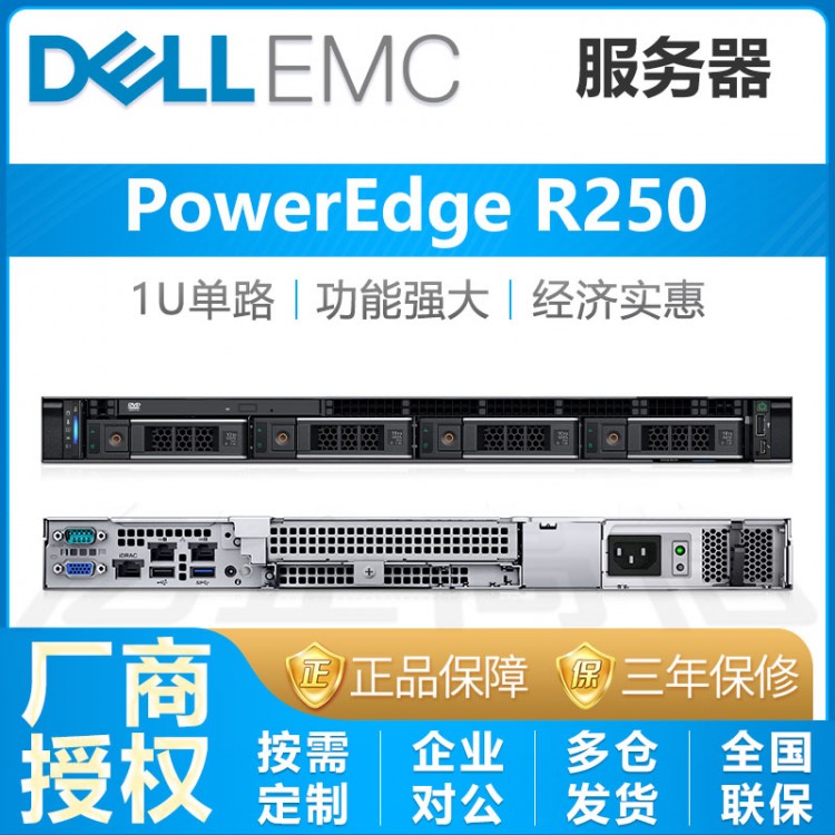 成都戴爾服務器總代理商丨DELL PowerEdge R250 1U機架式服務器