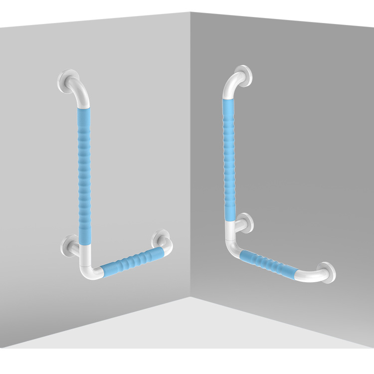 老人廁所洗澡間無障礙L型衛浴扶手400*600mm安全防滑淋浴安全抓桿