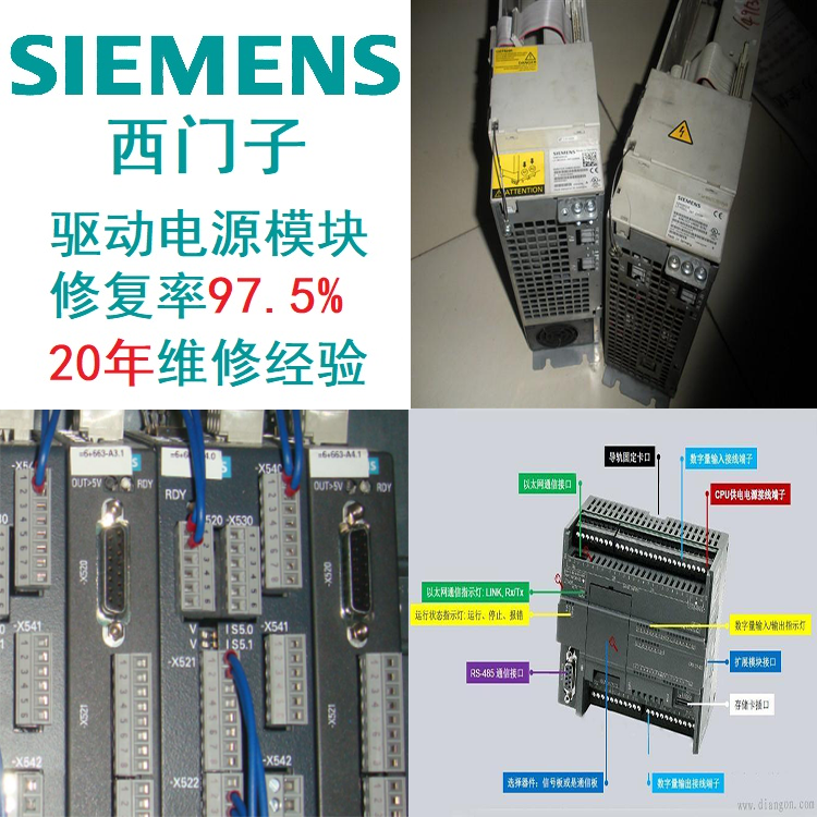 SIEMENS驅(qū)動西門子模塊綠燈不滅診斷維修