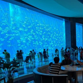 四川大魚缸定做 亞克力魚缸定制 別墅大魚缸設計制作 戲浪海景