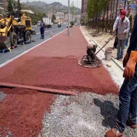 成都透水地坪石子廠家 室外停車場透水地坪 現貨供應