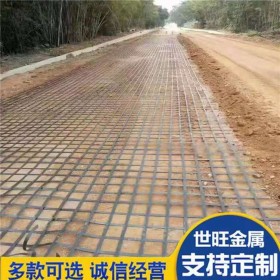 世旺土工格柵自粘式玻纖拉伸塑料加筋鋼塑滌綸單雙向三向公路基面護坡可定制