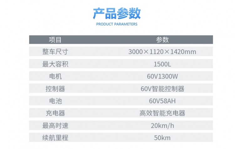 保潔車產品參數