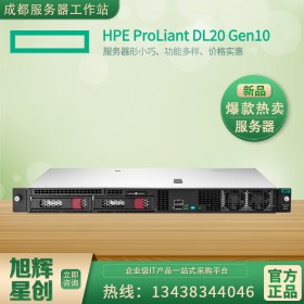 四川成都惠普服務器代理商_DL20 Gen10標配機架式服務器 原廠質保銷售