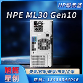 成都惠普（HP）HPE ML30GEN10塔式服務器主機(替代ML30 GEN9)4個LFF熱插拔硬盤位 至強E-2224四核3.4G CPU主機 8G內存+1塊2TB硬盤