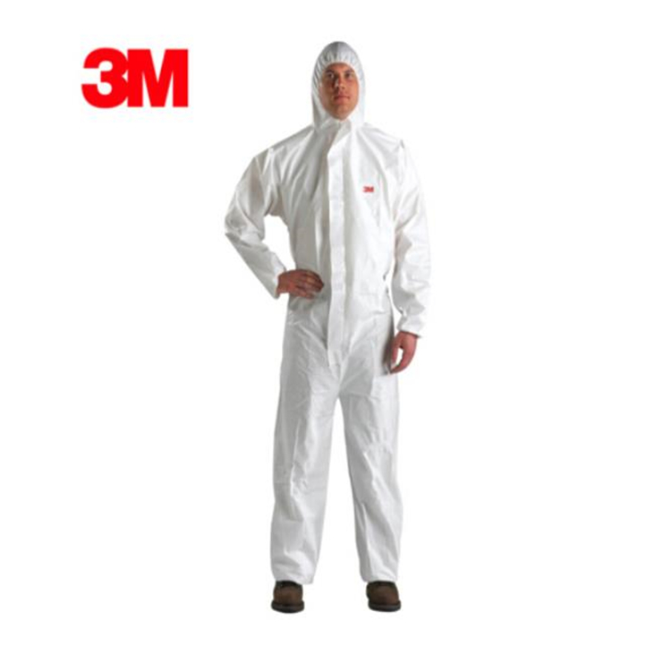 3M 4510 一次性防護服白色帶帽連體防護服防塵服