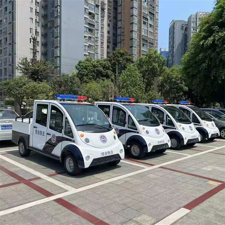 雙排座電動巡邏車 敞篷版旅游觀光車 續航能力強 可爬坡