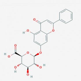 白楊素-7-O-β-葡萄糖醛酸苷 Chrysin-7-O-Beta-D-glucoronide 35775-49-6 C21H18O10