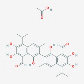 醋酸棉酚 Gossypol-acetic acid 12542-36-8 C30H30O8.C2H4O2