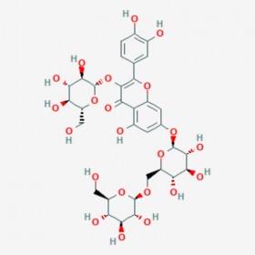 槲皮素-3-O-β-D-葡萄糖-7-O-β-D-龍膽雙糖苷 Quercetin-3-O-beta-D-glucose-7-O-beta-D-gentiobioside 60778-02-1 C33H4