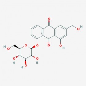 蘆薈大黃素-8-O-β-D-葡萄糖苷 Aloe-eModin-8-O-β-D-glucopyranoside  33037-46-6 C21H20O10