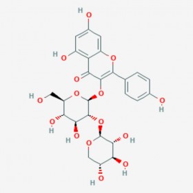 山奈酚3-O-桑布雙糖苷 Leucoside 27661-51-4 C26H28O15