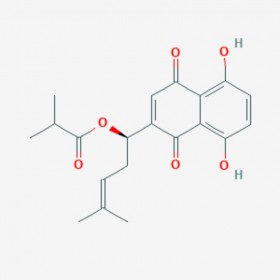 異丁酰紫草素 Isobutyrylshikonin 52438-12-7 C20H22O6