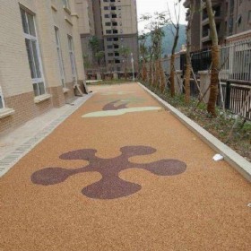 海綿透水地坪 透水混凝土 彩色透水綠道 生態(tài)透水路面 配料