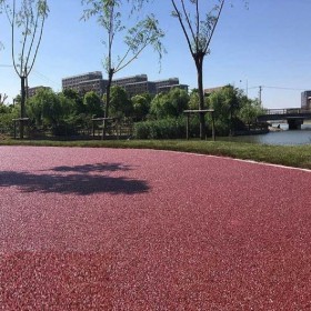 沙坪壩區 透水混凝土街道 普通彩色透水混凝土 生態透水地坪 材料廠家提供