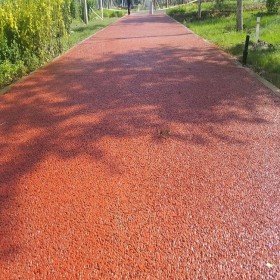 衡陽市 彩色整體透水路面 生態透水地坪 彩色透水綠道 露骨彩色透水混凝土 材料廠家報價