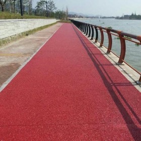 韶關市 生態透水混凝土 車行彩色透水混凝土路 彩色透水綠道 透水混凝土街道 厚度 施工圖