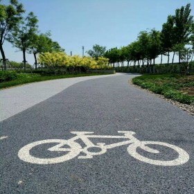 孝感市 海綿透水地坪 彩色強固透水混凝土 操場彩色混凝土 彩色透水綠道 施工單位詢價