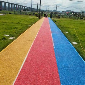 怒江 盲道透水混凝土 生態透水混凝土道路 彩色透水地面 海綿城市透水砼 現貨供應