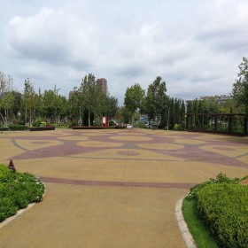 蚌埠市 人行道彩色透水混凝土 生態透水混凝土 海綿城市透水道路 廠家報價