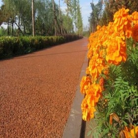 杭州市 人行道彩色透水混凝土 生態透水地坪 彩色整體透水路面 專業材料廠家