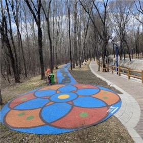 路面透水混凝土 生態彩色透水地坪 透水地面彩色透水混凝土 批發價格