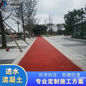 梓潼縣 透水彩色混凝土路面 透水混凝土公園 透水混凝土道路 專業廠家出售