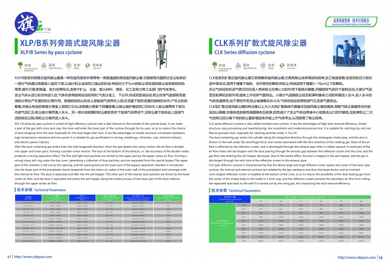 126中智旗云產品圖冊新  旁路式旋風除塵器 擴散式旋風除塵器